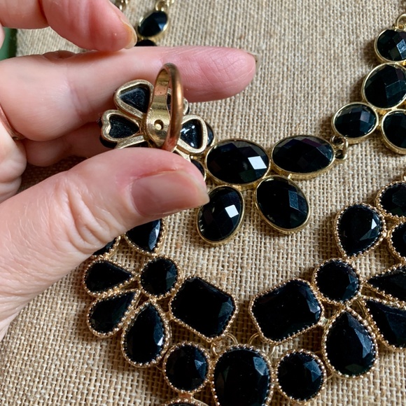 Black & Gold Jewelry Bundle - Necklaces & Ring - Picture 7 of 8